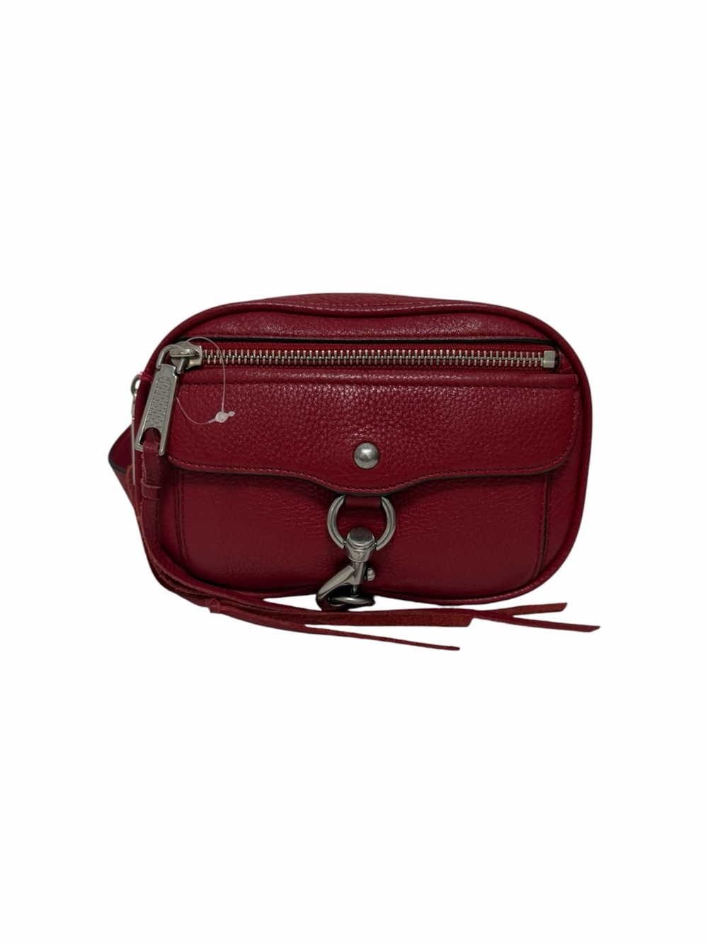 Rebecca Minkoff Pebbled Red Leather Rectangle Fanny Pack